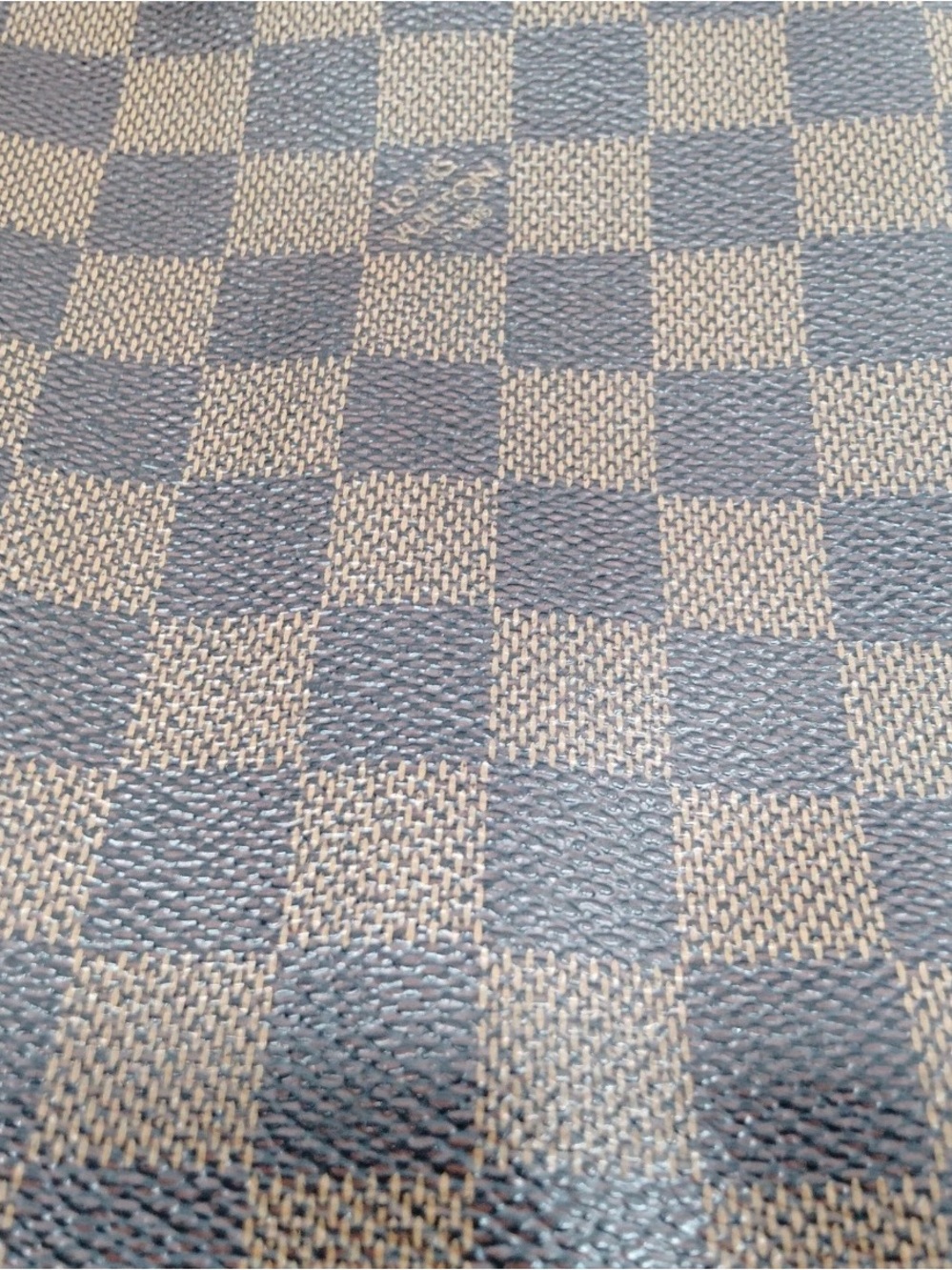 Louis Vuitton Brown Checkered Tote with Dark Brown Straps - Picture 9 of 9